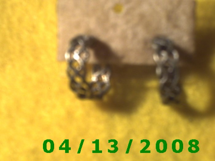 Hoop Silver Pierced Earrings Q2013