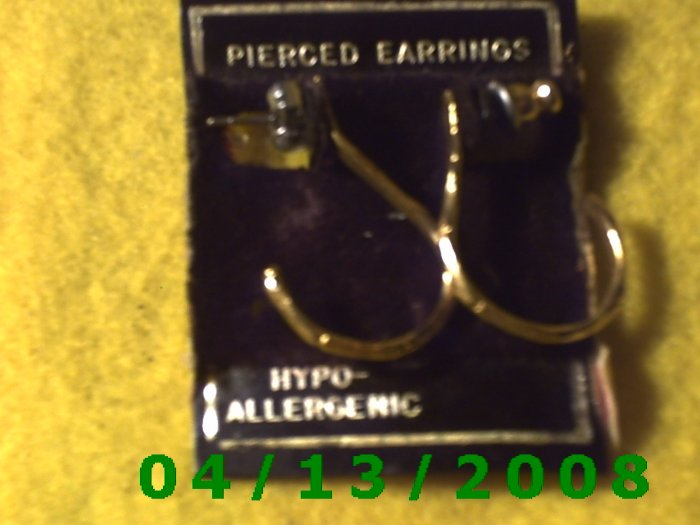 Gold Pierced Earrings Q2015