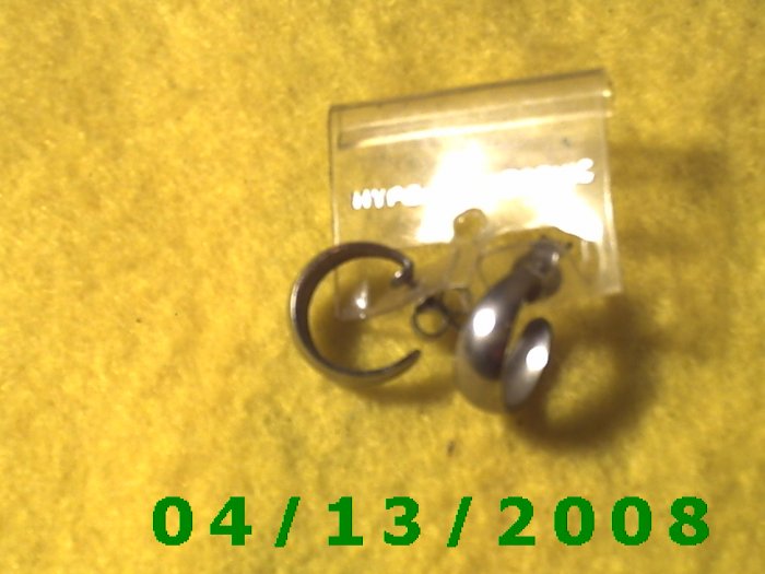Hoop Silver Pierced Earrings Q2023