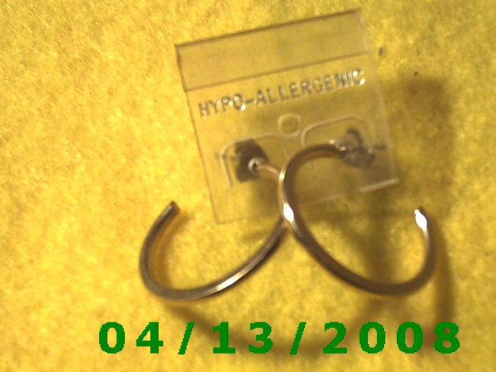 Hoop Gold Pierced Earrings Q2026