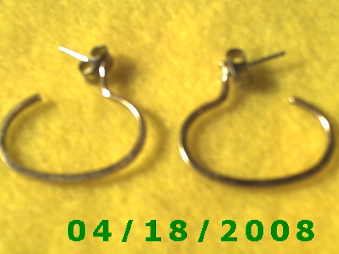 Gold Hoop Pierced Earrings Q3020