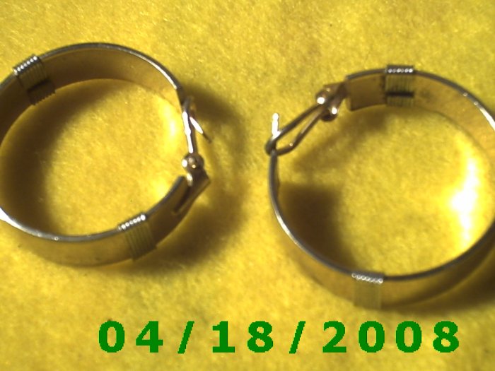 Silver Hoop Pierced Earrings Q3039