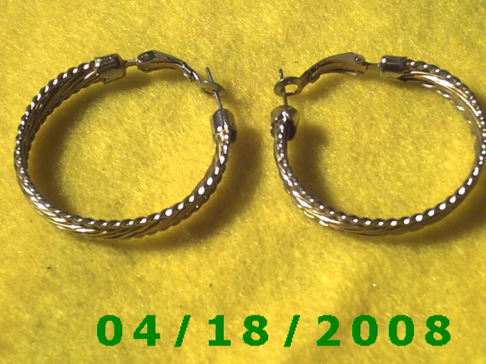 Silver Hoop Pierced Earrings Q3038