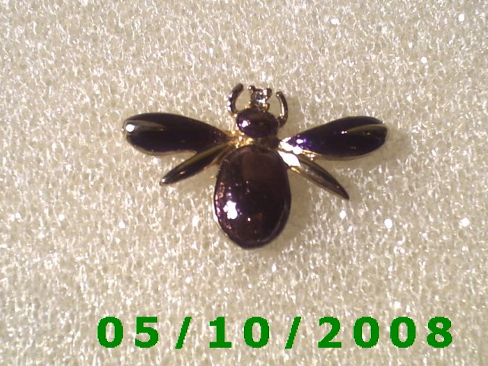 Purple Bug w/diamond Pin