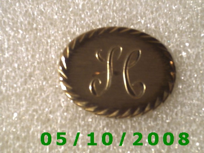 Gold w/The Letter H Pin