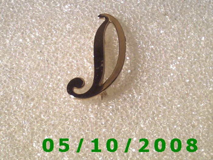 Silver Letter D Pin A043