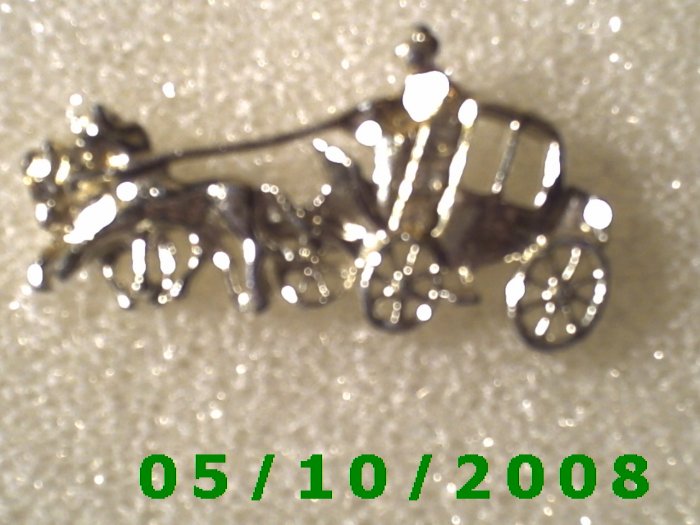 Silver Stage Coach Pin