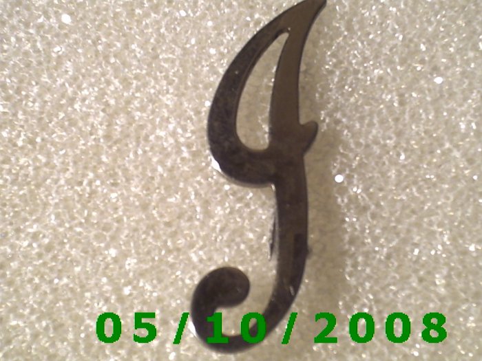 Silver Letter J Pin