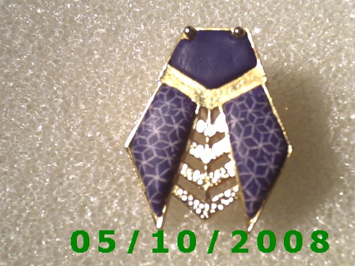 Gold n Blue Bug Pin
