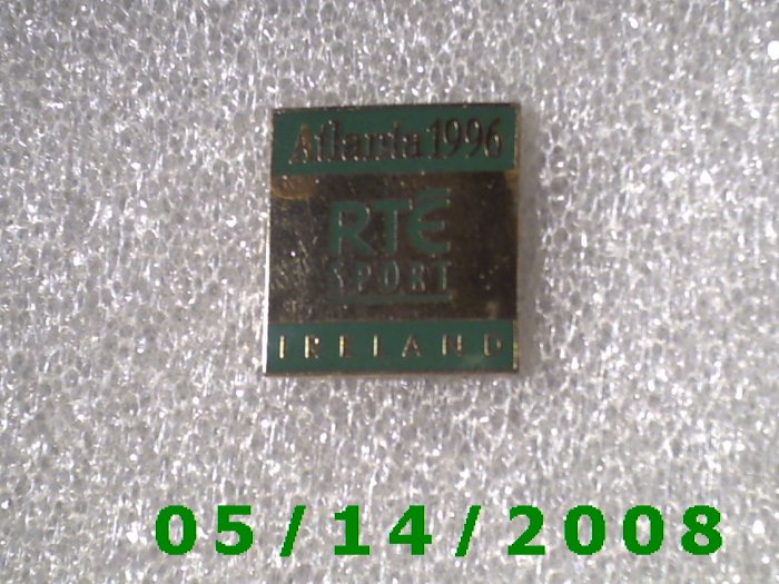 Gold Atlanta 1996 RTE Sport Ireland Pin B042