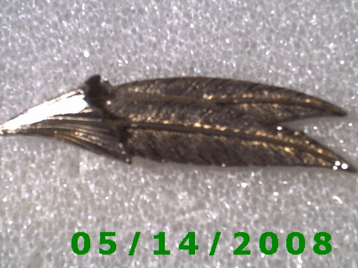 Silver Feather Pin B005