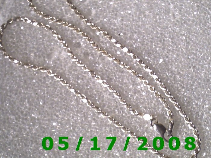 18" Silver .925 Necklace 2mm Italy (001)