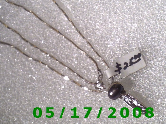 16" Silver .925 Necklace 1.5mm w/charm .925 (005)