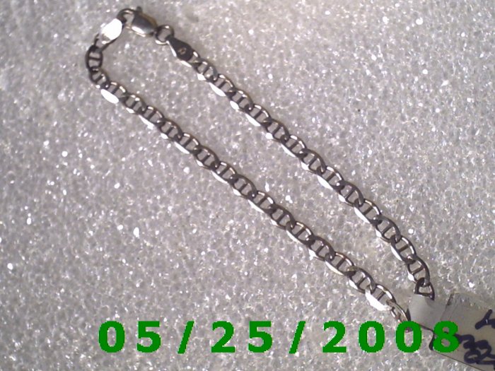 7" Silver .925 Bracelet 3mm Italy (Roll1013)