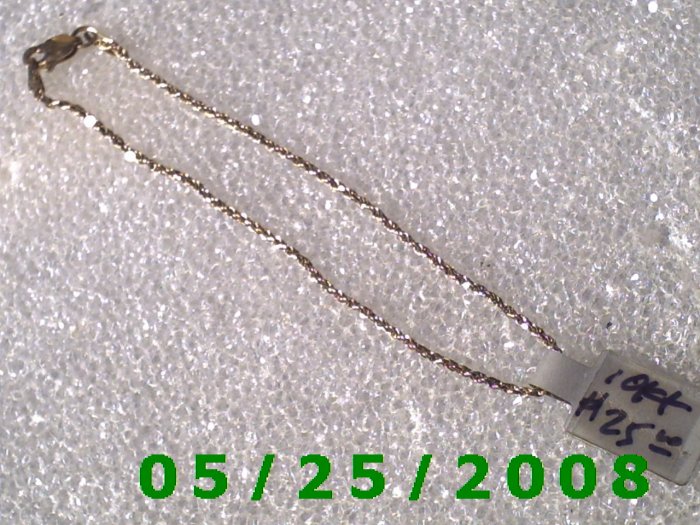 7" 10K Solid Gold Bracelet (014)