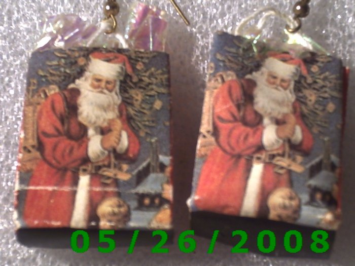 Christmas Shopping Bag Pierced Earrings C005