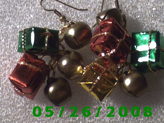 Presents and Bells Pierced Earrings C024