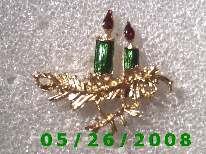 Gold Candles Pin C001