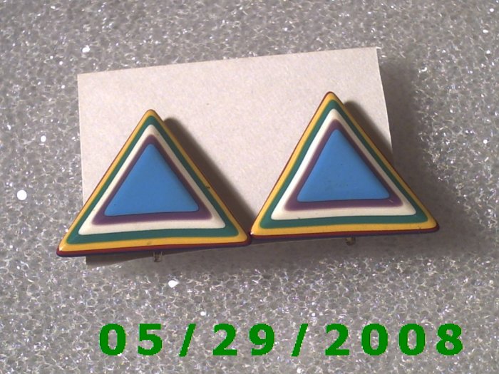 Triangles Clip On Earrings D037