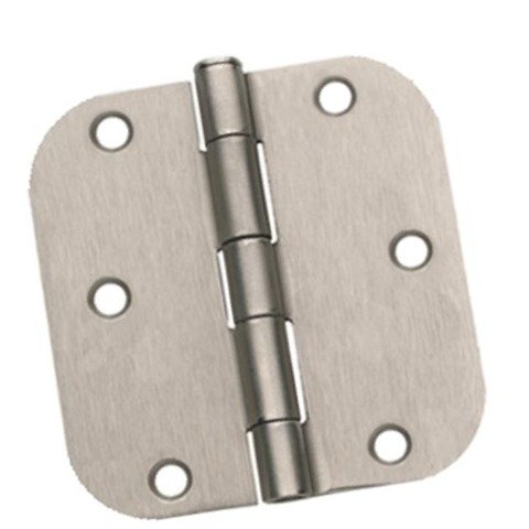 3.5" Satin Nickel 3 ½" Door Hinge with screws 5/8 radius US15