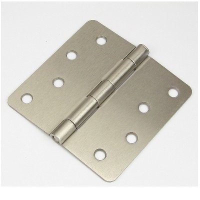 4" Satin nickel Door Hinge w/screws 1/4" radius US15