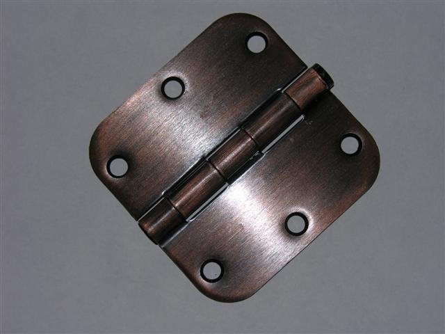 3.5" Venetian Bronze 3 ½" Door Hinge w/screws 5/8 radius