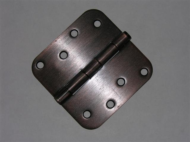4" Venetian Bronze Door Hinge w/screws 5/8 radius