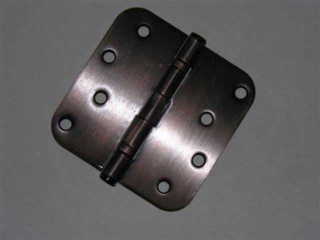 Venetian Bronze 4"x4" Ball Bearing Hinges 5/8" radius corners