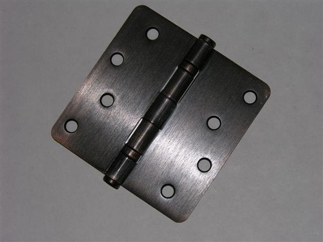 Venetian Bronze 4"x4" Ball Bearing Hinges with 1/4" radius corners