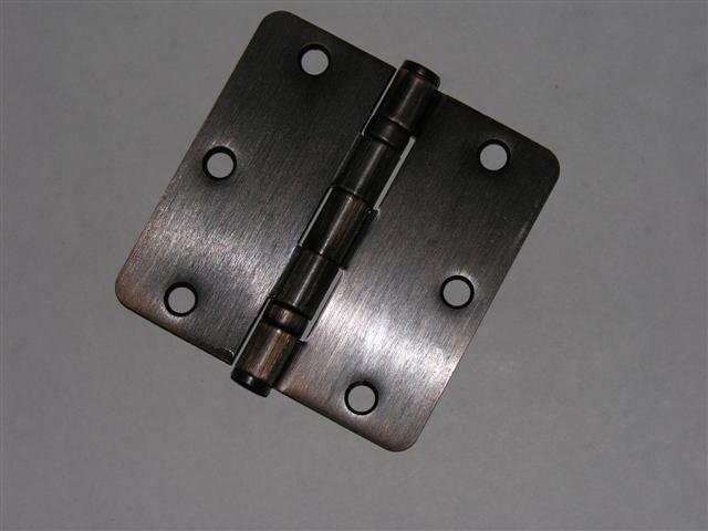 Venetian Bronze 3.5" Ball Bearing Hinges with 1/4" radius corners