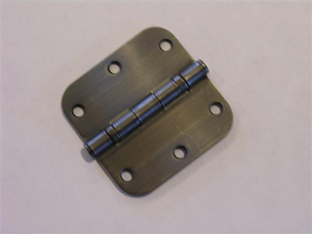 Antique Pewter 3.5" Ball Bearing Hinges 3 1/2" 5/8" radius corners