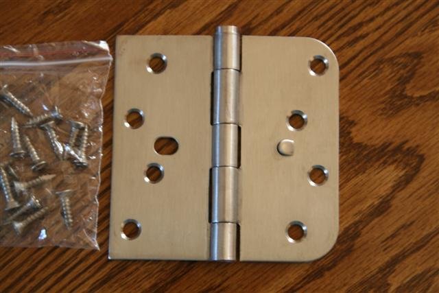 Stainless Steel Security Tab 4"x4" Door Hinges Square x 5/8" radius corners
