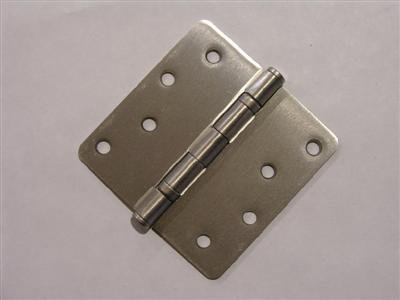 Satin Nickel 4" Ball Bearing Hinges 1/4" radius US15