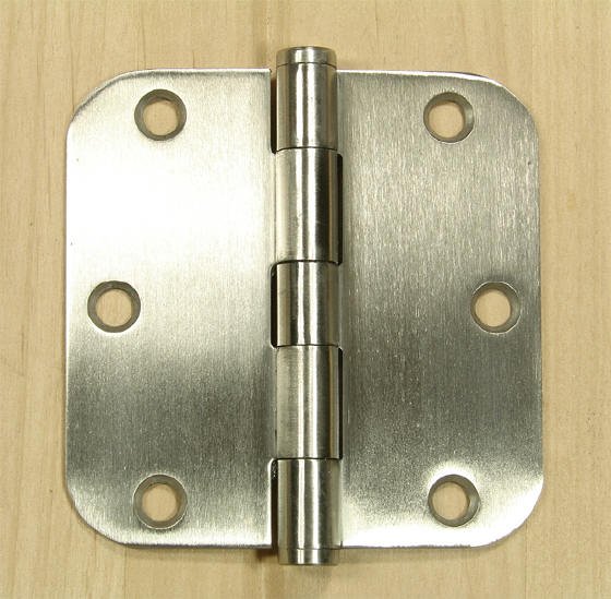 Stainless Steel 3 1/2" Door Hinges 5/8" radius corners