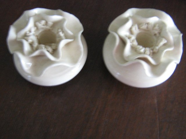 Darling 1980 Fitz & Floyd FF candle holder Porcelain Ruffles