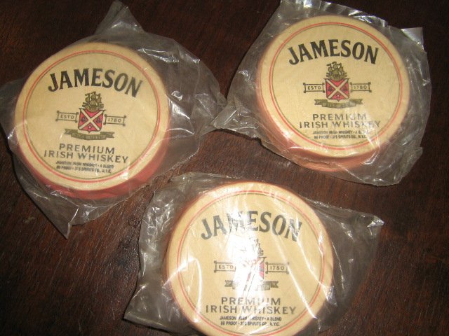 Lot 3 sets Vintage Jameson Whiskey Bar Coasters Advertising NIP
