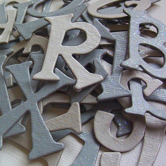 Glitter Winter Chipboard Letters Scrapbooking