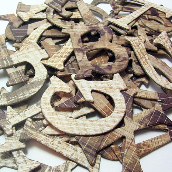 Grandma's Blanket Chipboard Letters Scrapbooking