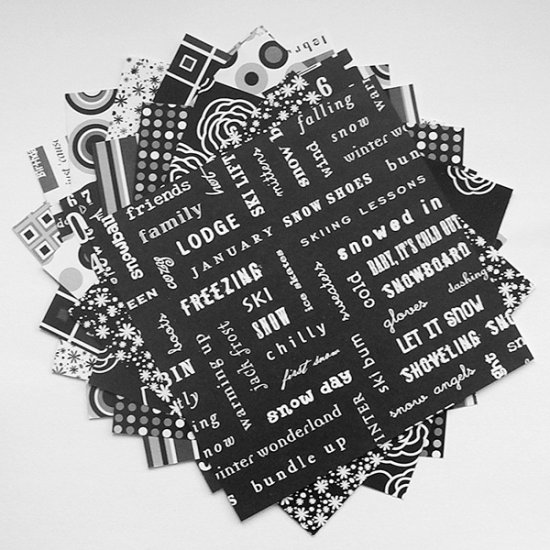 Black & White Paper Pack Scrapbooking