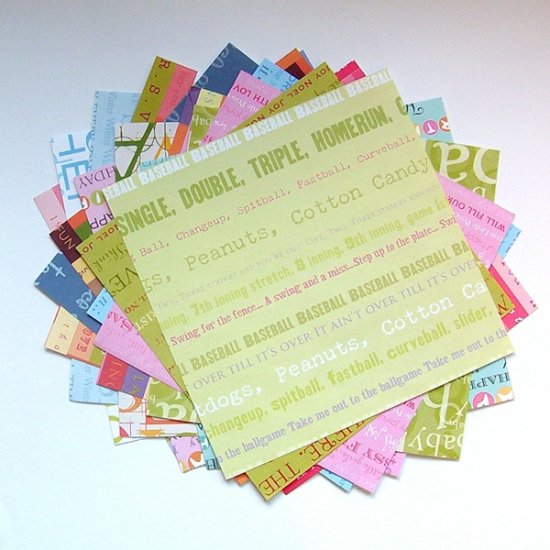 Text Prints paper Pack Scrapbooking