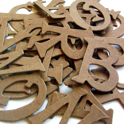 Naked Chipboard Letters Scrapbooking