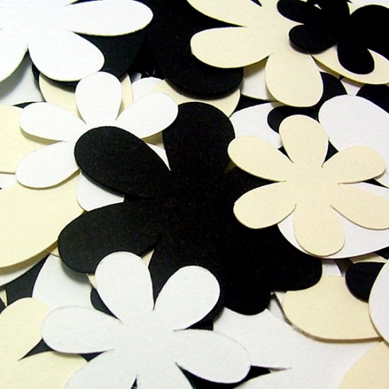 Black Tie Paper Flowers - Die Cuts Scrapbooking
