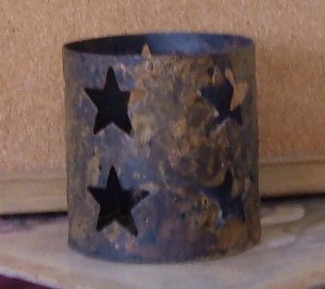 Star Cutout Pattern Metal Votive Holder