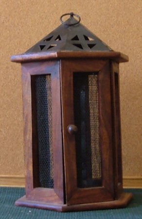 Wooden Lantern Candle Holder