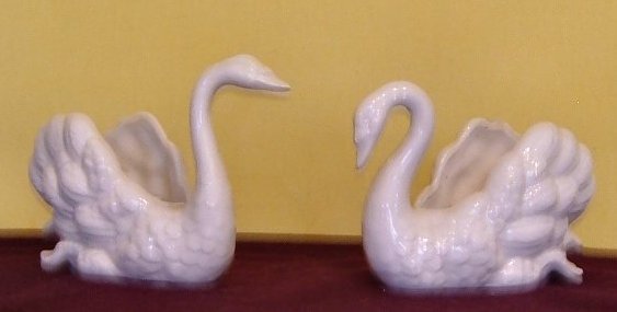 Fitz & Floyd Swans Candleholders