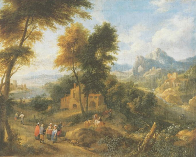 Pieter bout Mountainous Landscape Painting