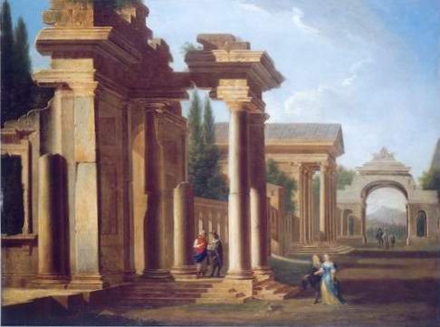 nicolo codazzi - A CAPRICCIO OF CLASSICAL RUINS