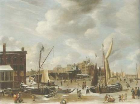Abraham beerstraten - THE NIEUWE BRUG , TOWNSFOLK SKATING