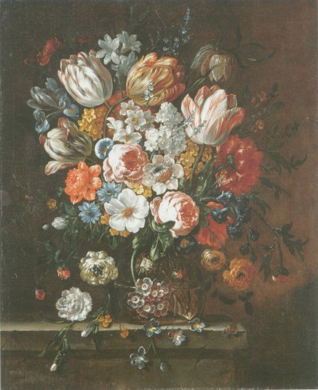 Peter Frans Casteels - ROSE, PARROT TULIPS, NARCISSSI, IRIS,