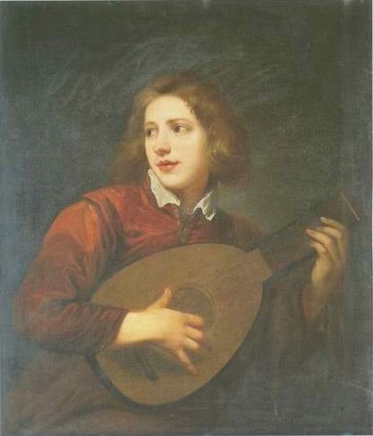 Sir Antony Van Dyck - BOY PLAYING A LUTE